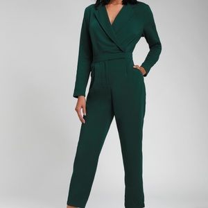 NWT Green , long sleeved jumpsuit